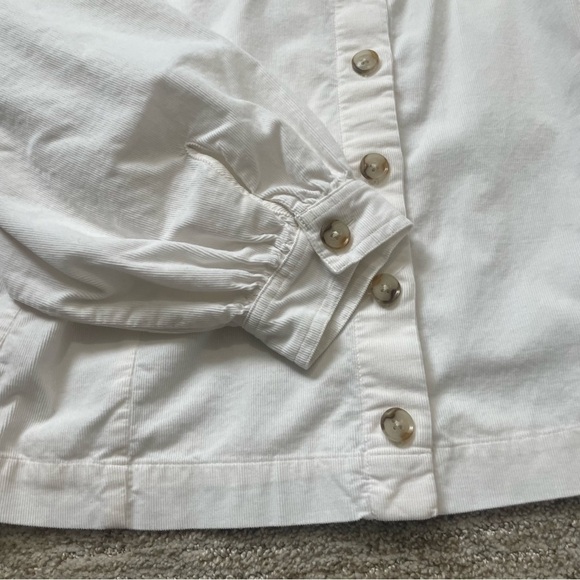 🚨 3 for $25 - Madewell Corduroy Shirred-Sleeve Button-Front Top - Picture 8 of 13